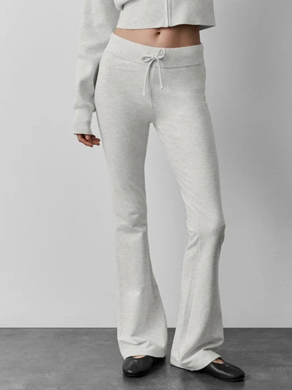 🌫️Alo Yoga Sway Bootcut Sweatpant Athletic Heather Grey Casual Flare Pants